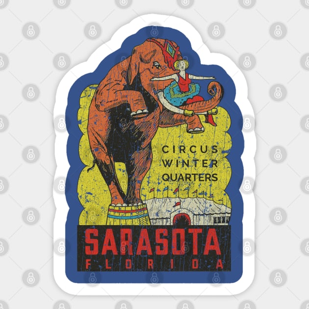 Sarasota Circus Winter Quarters 1927 Sticker by JCD666